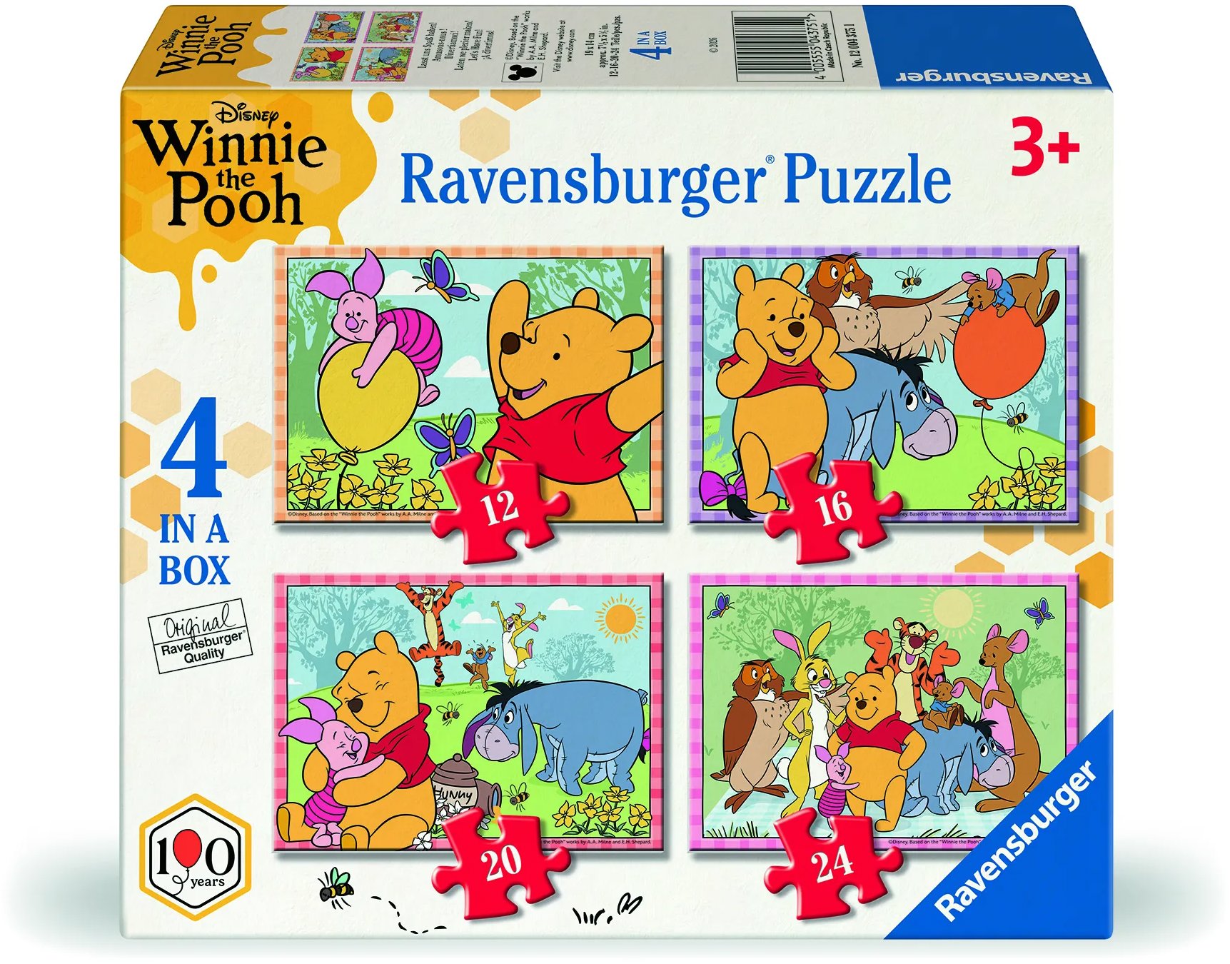 Ravensburger 120043751 Disney: Macko Pu s priateľmi 4 v 1