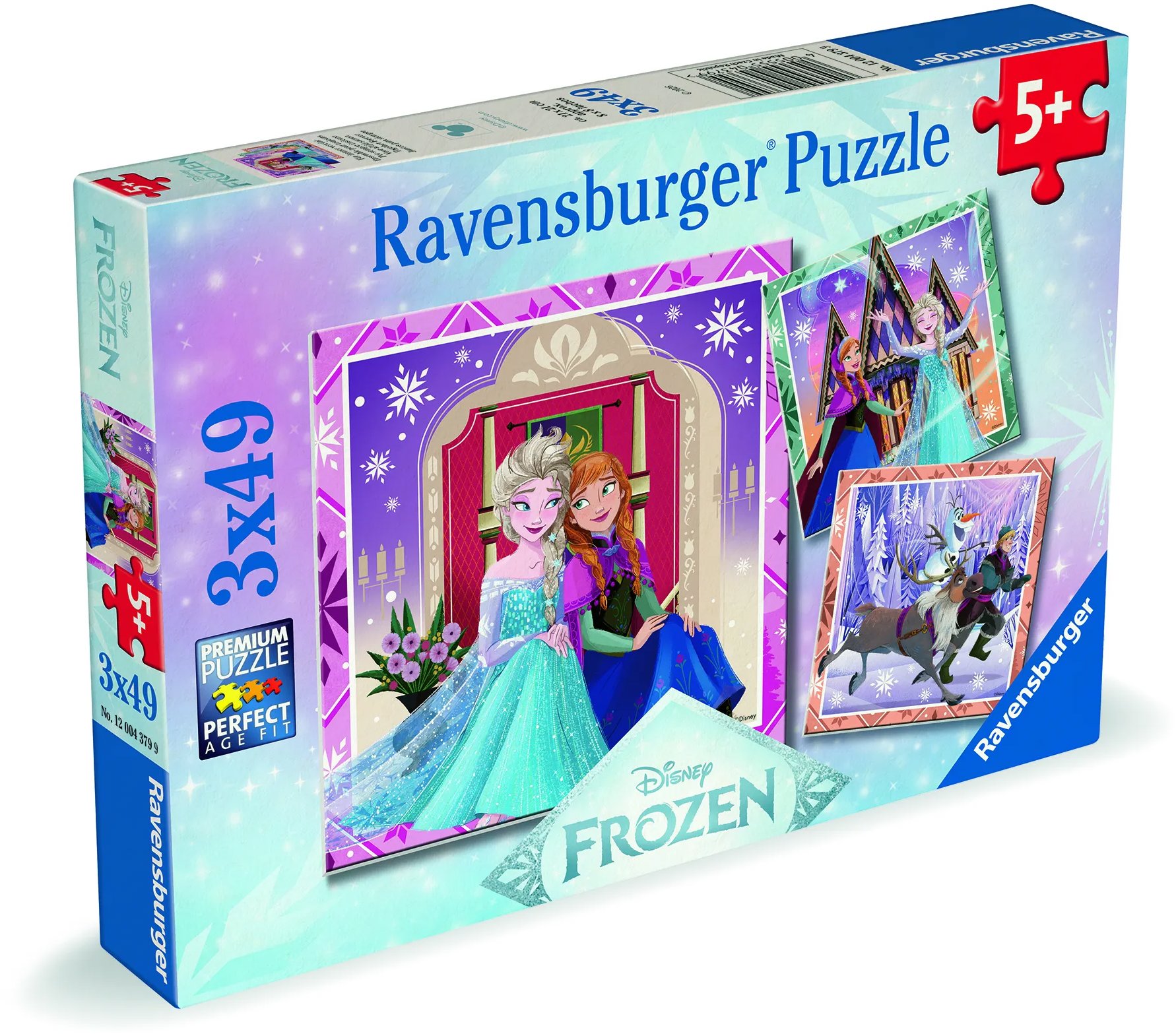 Ravensburger 120043799 Disney: Ľadové kráľovstvo 3× 49 dielikov