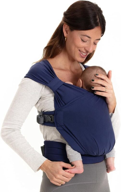 Boba Bliss V2 Hybridní ergonomický nosič a šátek 2v1 pro novorozence (3,2–16 kg) tmavě modrý