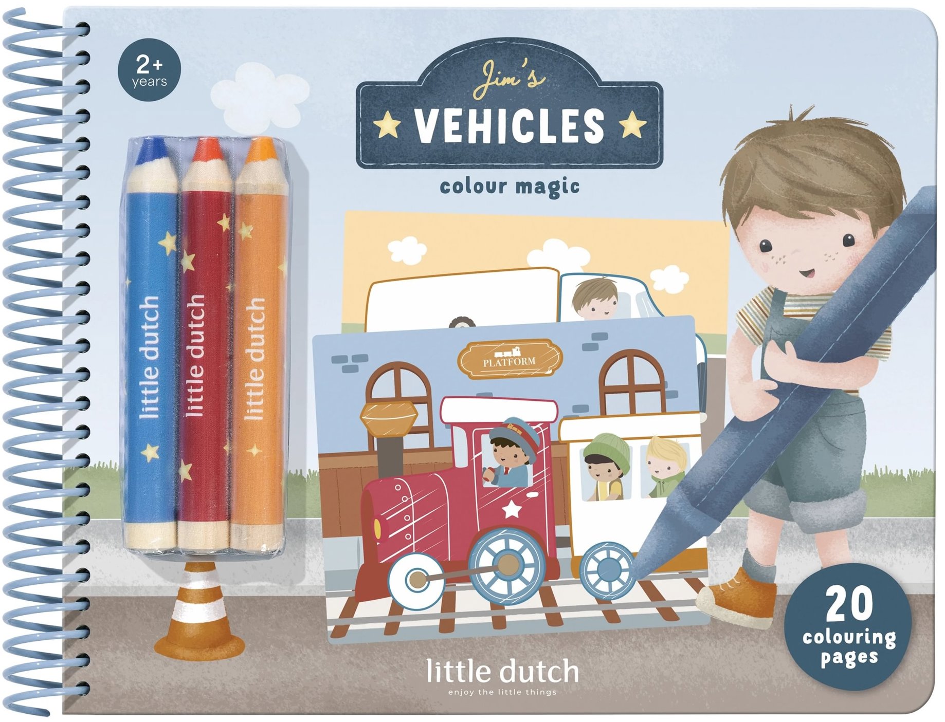 Little Dutch Omalovánky s pastelkami Doprava Jim