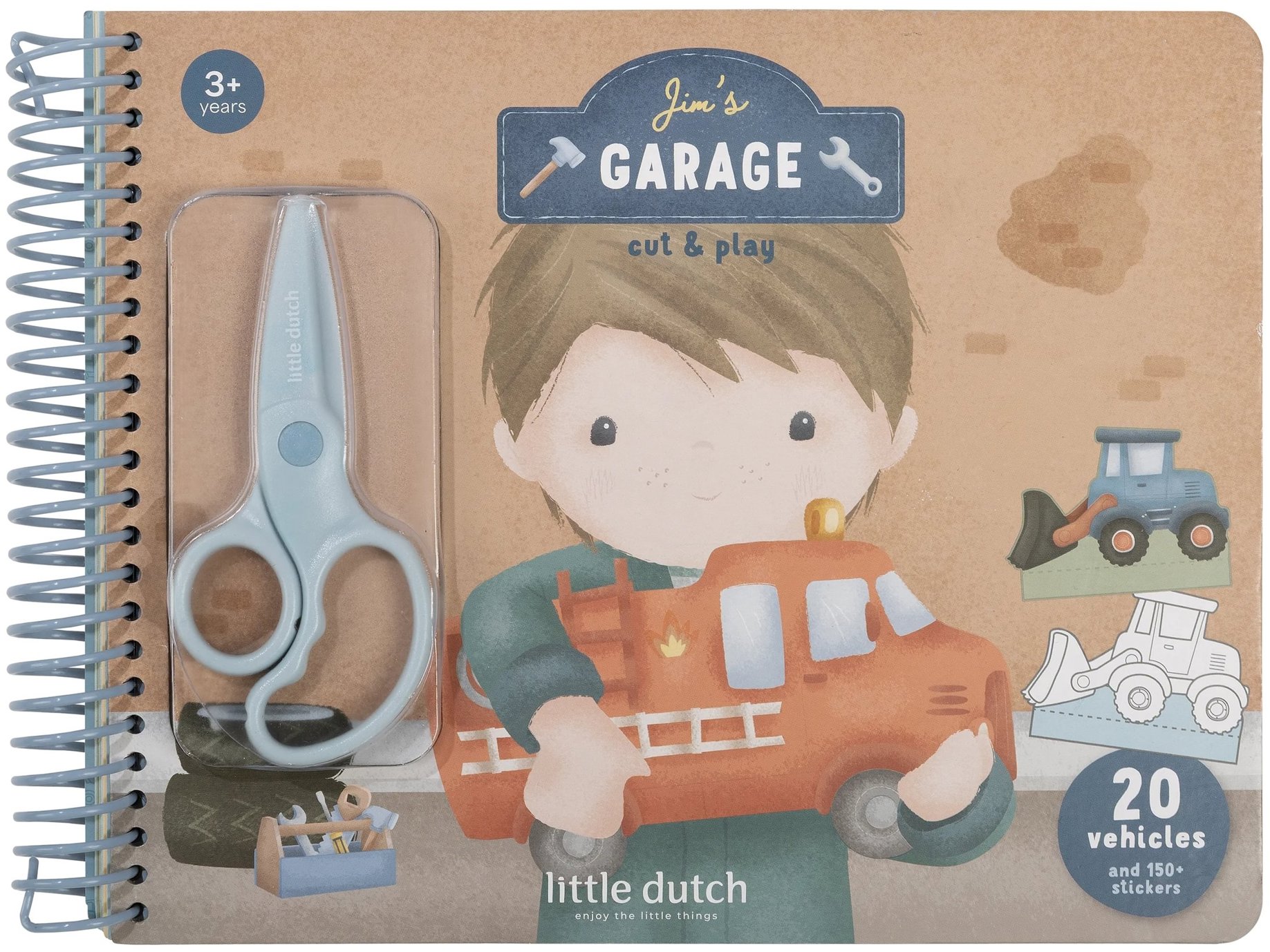 Little Dutch Kniha s vystřihovacími auty Jim