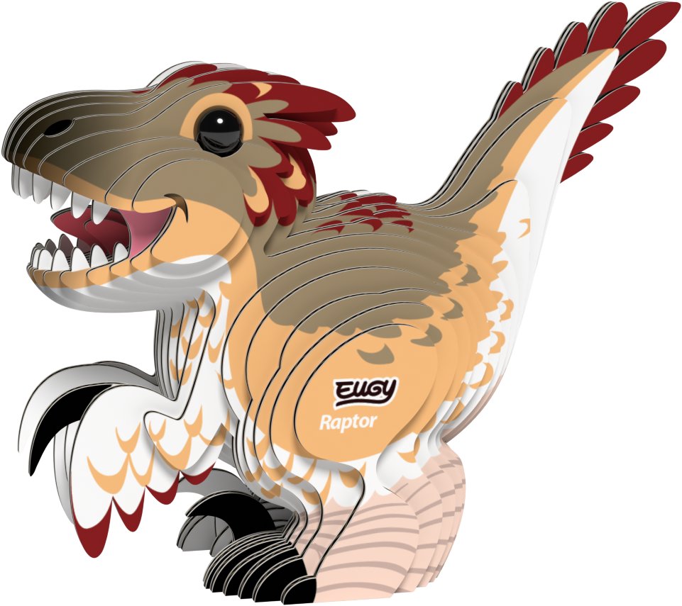 Eugy Velociraptor 3D kartónová skladačka
