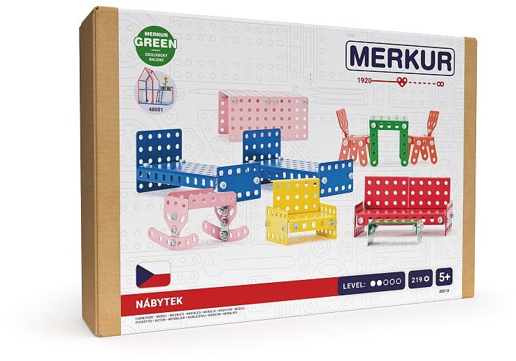 Merkur Príslušenstvo k domčeku pre bábiky – nábytok, 219 dielikov