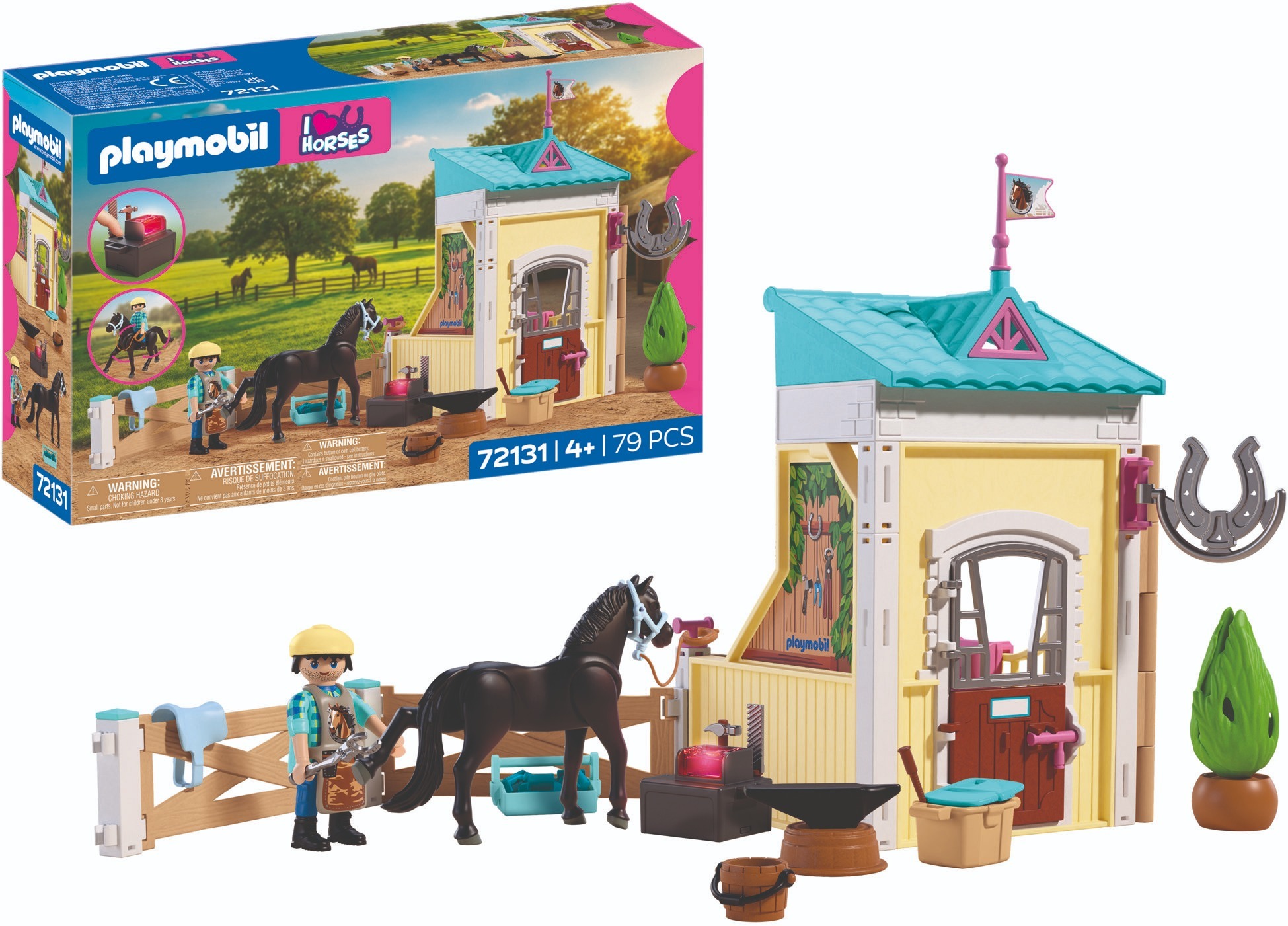 Playmobil 72131 Malá stajňa s podkúvačom