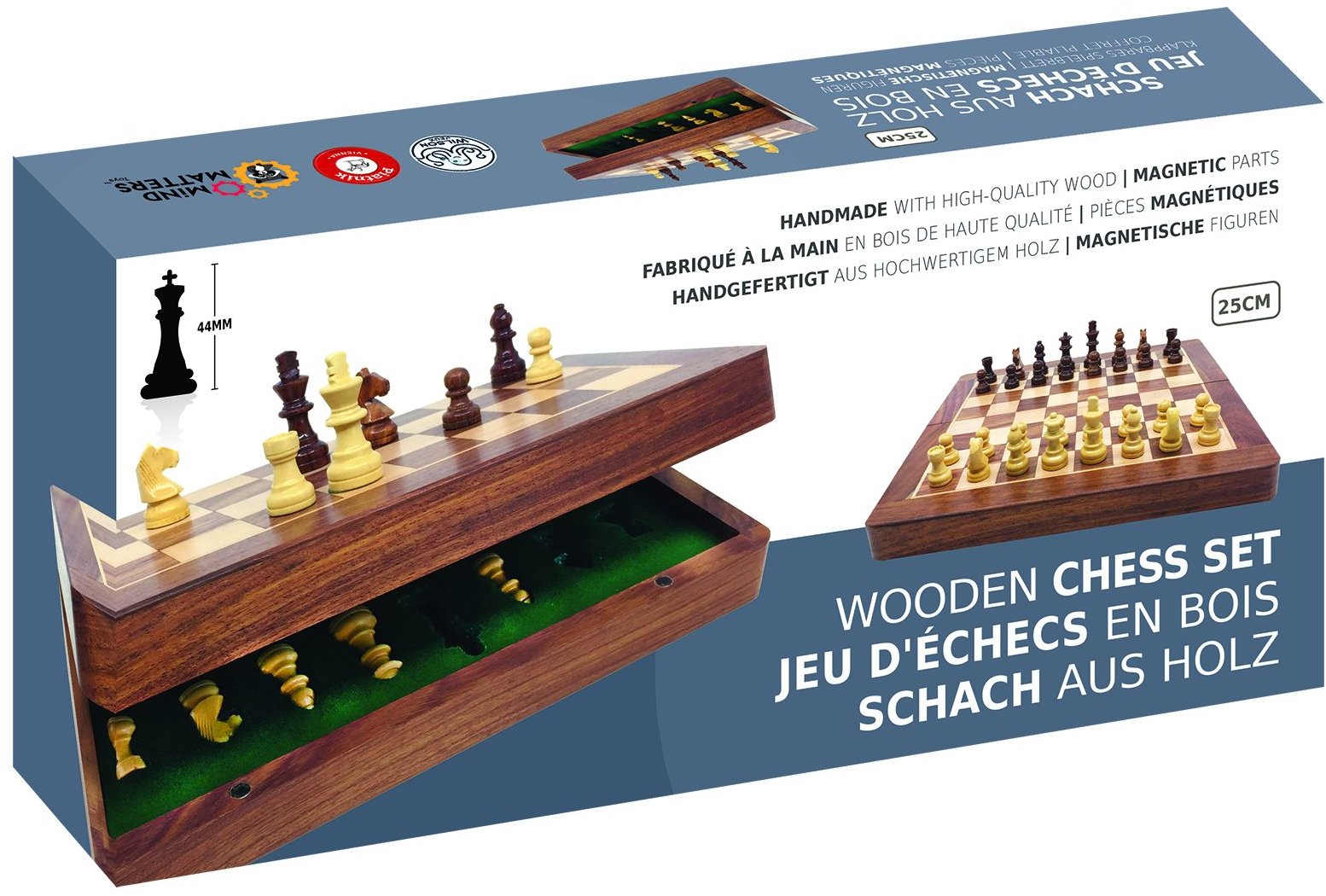 Piatnik Dřevěné šachy magnetické 25 cm