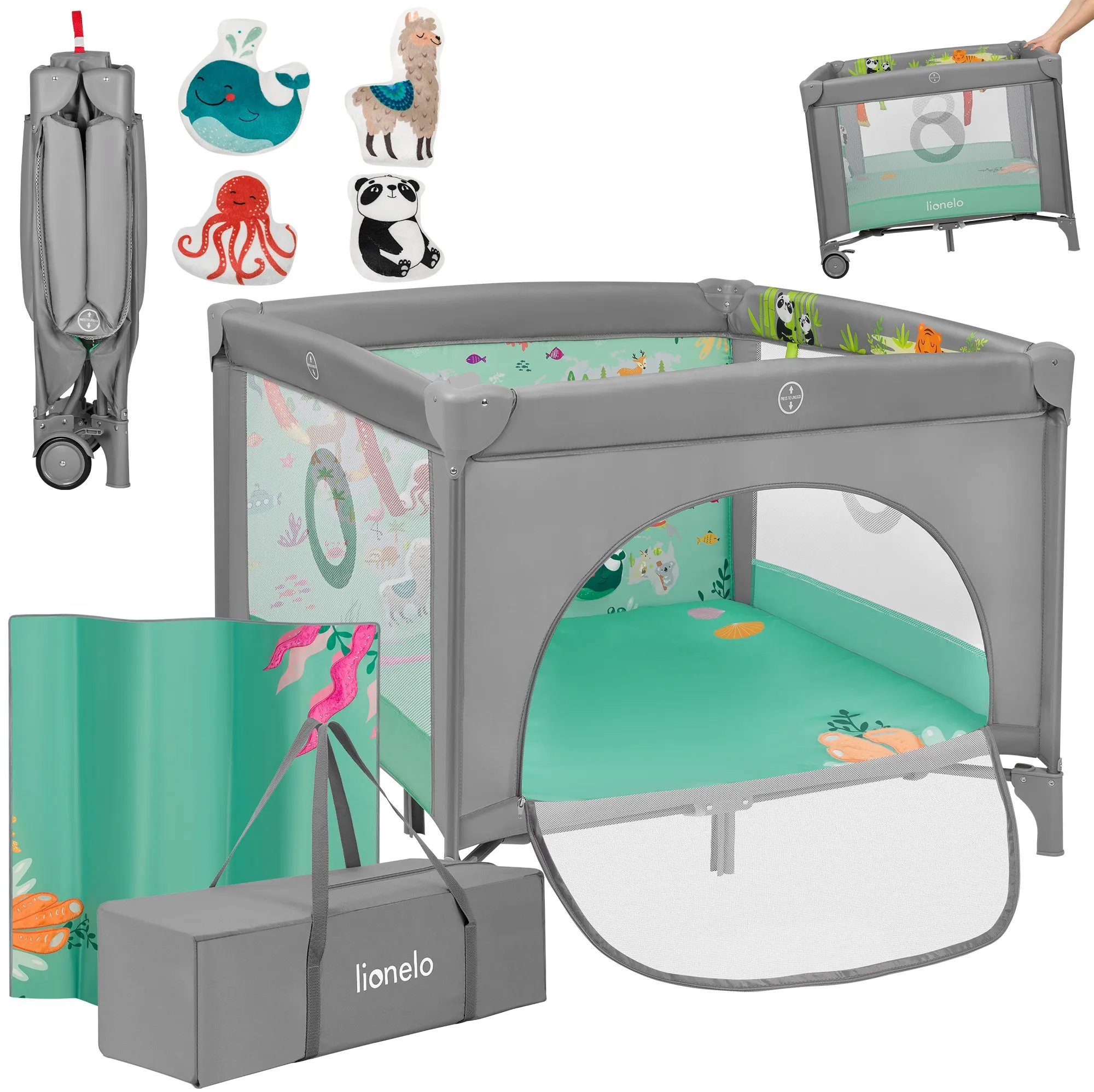 Lionelo Mille Plus Grey Green