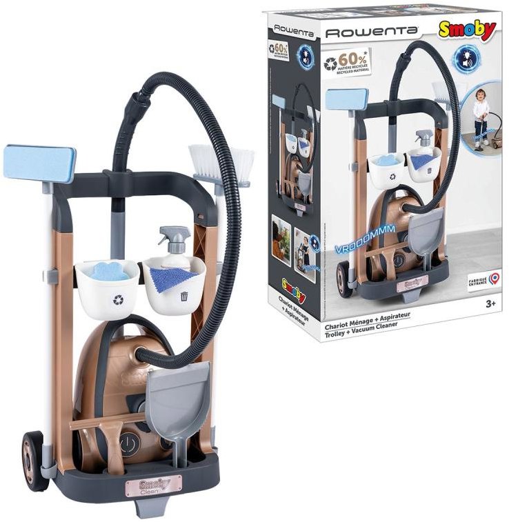 Smoby Rowenta Vozík pre malú upratovačku s vysávačom