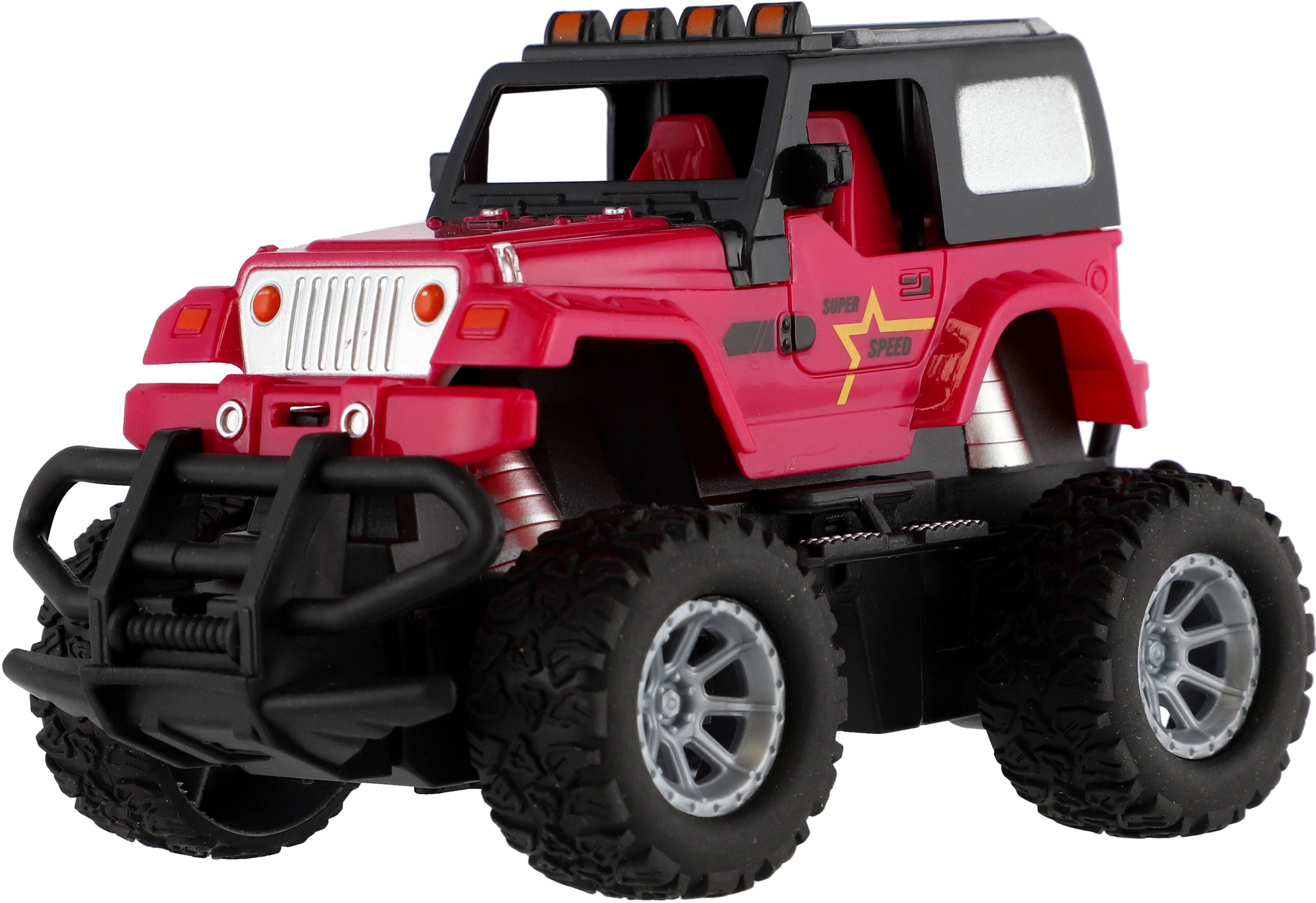 Teddies Auto RC terénne 14 cm ružové