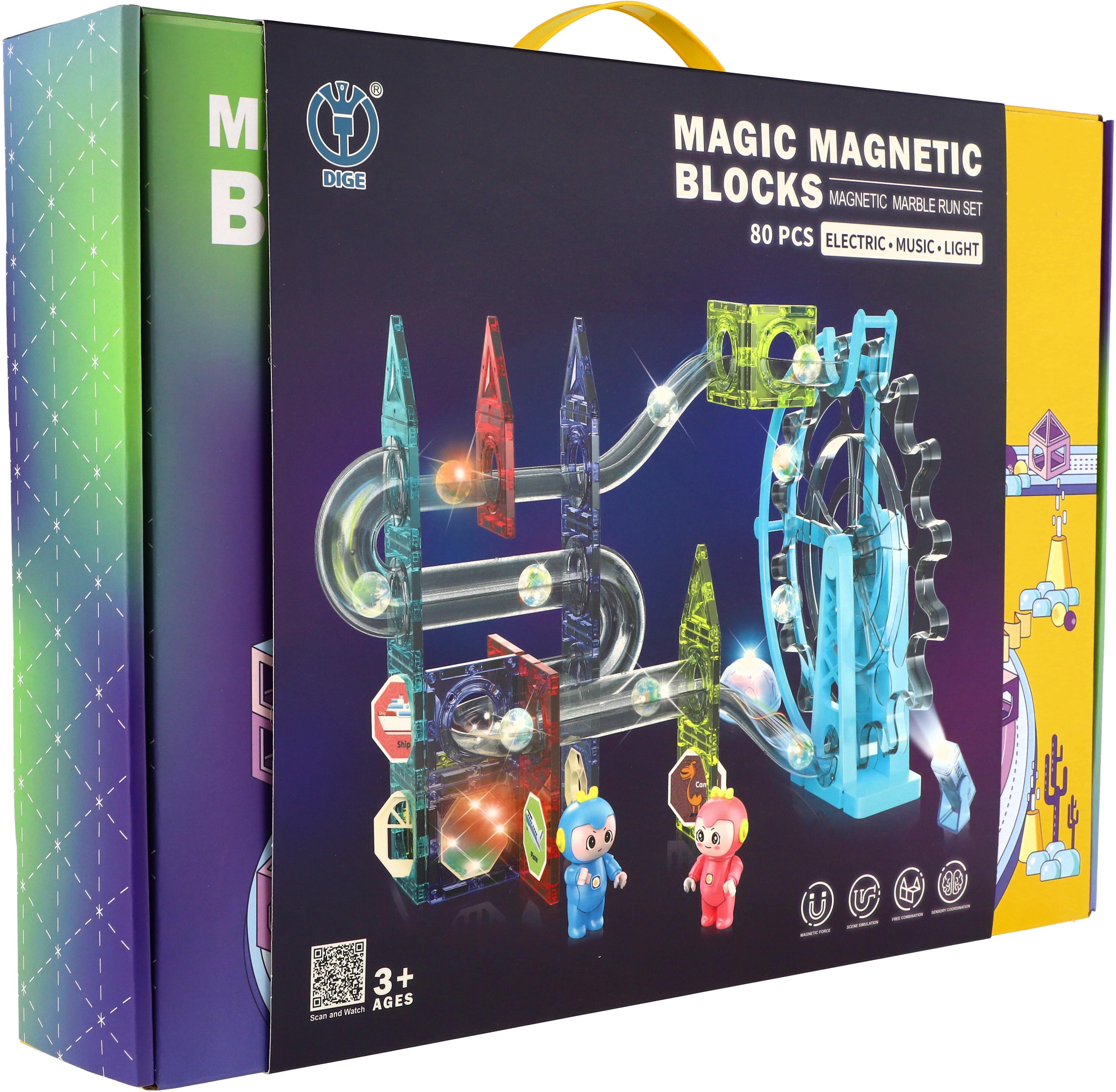 Teddies Guľôčková dráha magnetická 80 ks