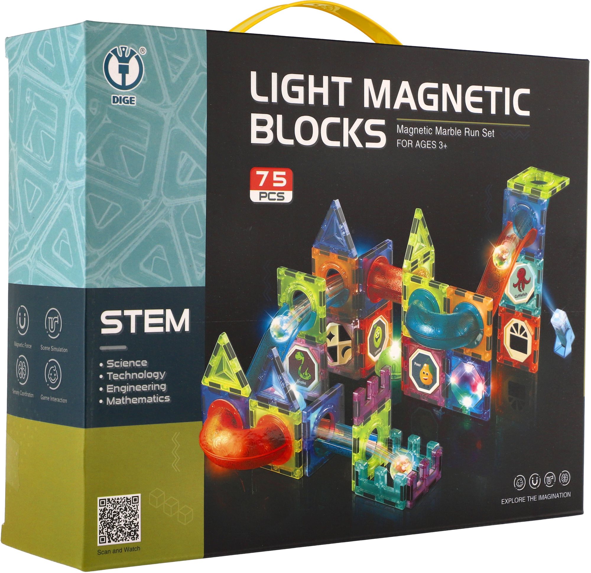 Teddies Guľôčková dráha magnetická 75 ks