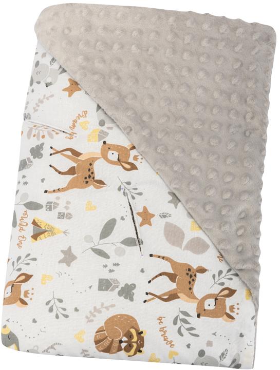 Bomimi Zavinovacia deka do autosedačky lesné zvieratká béžová