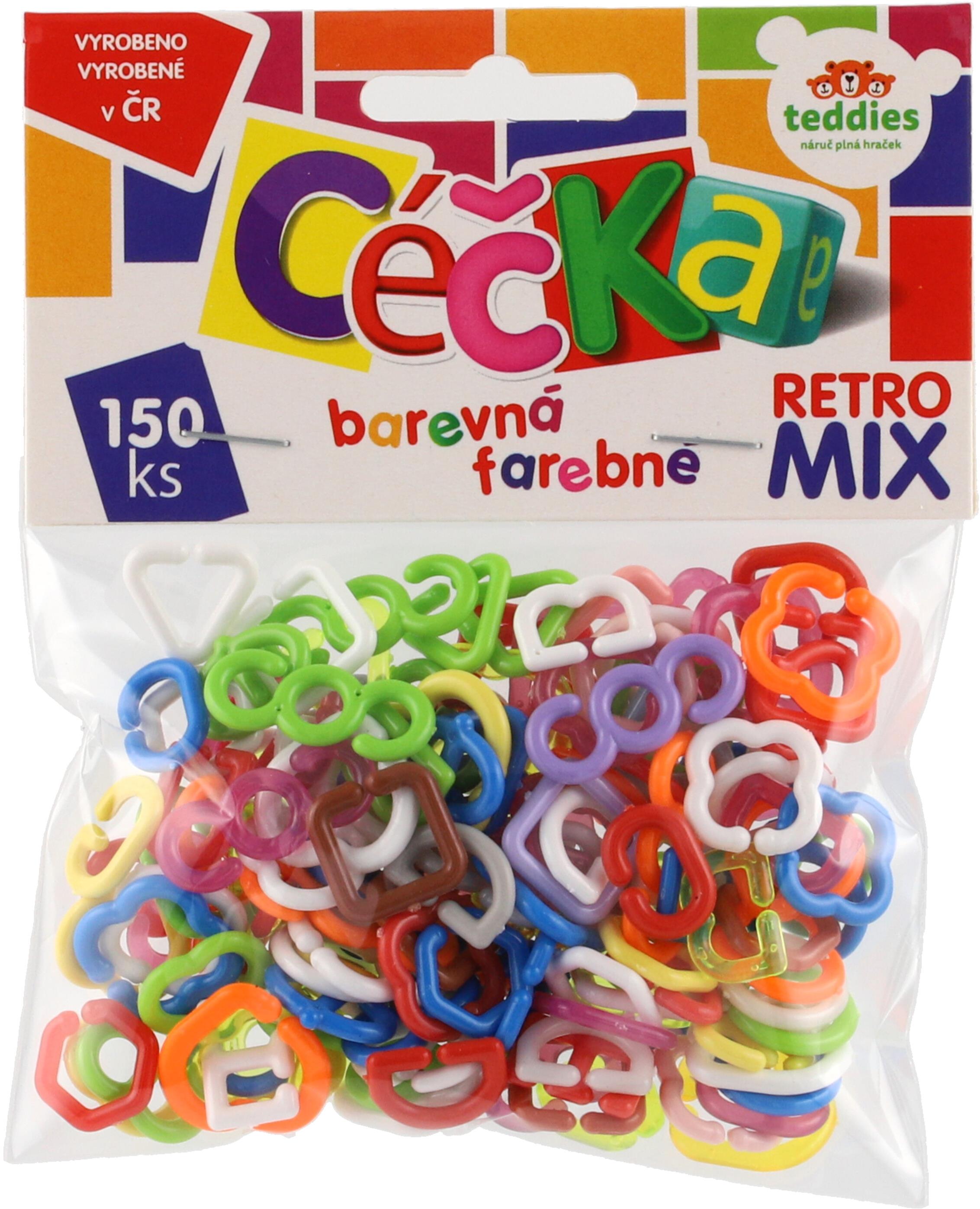 Teddies Céčka farebné 150 ks retro mix