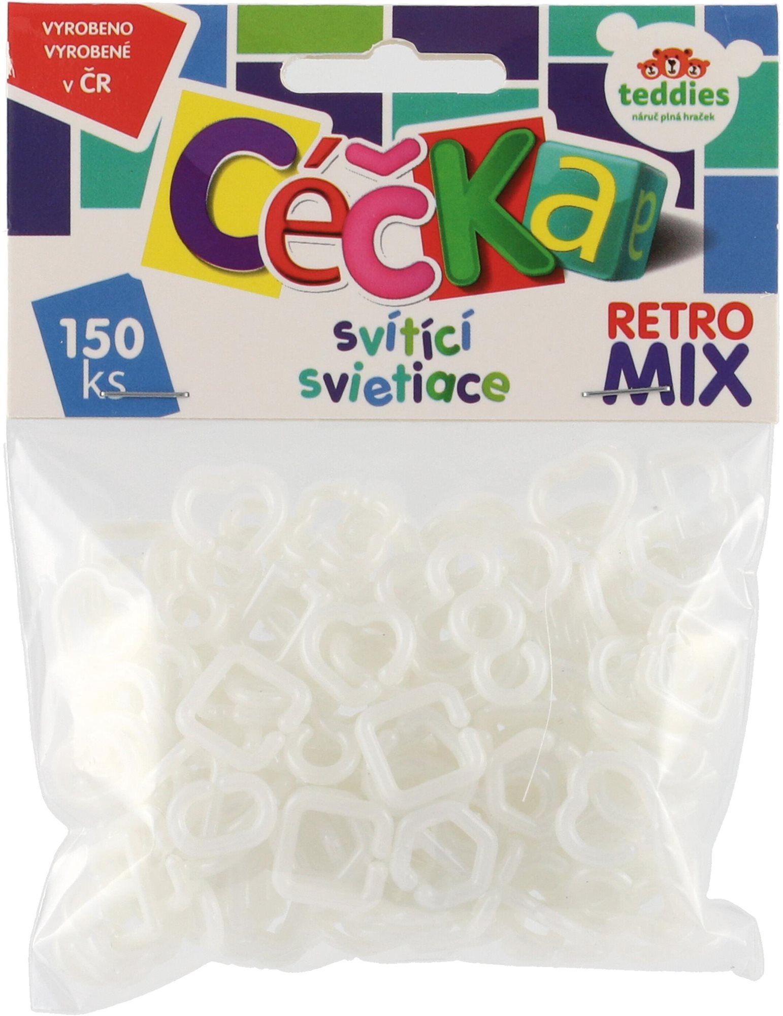 Teddies Céčka svietiace 150 ks retro mix