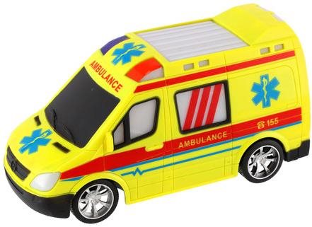 Teddies Auto RC ambulancia 20 cm na diaľkové ovládanie 27 MHz