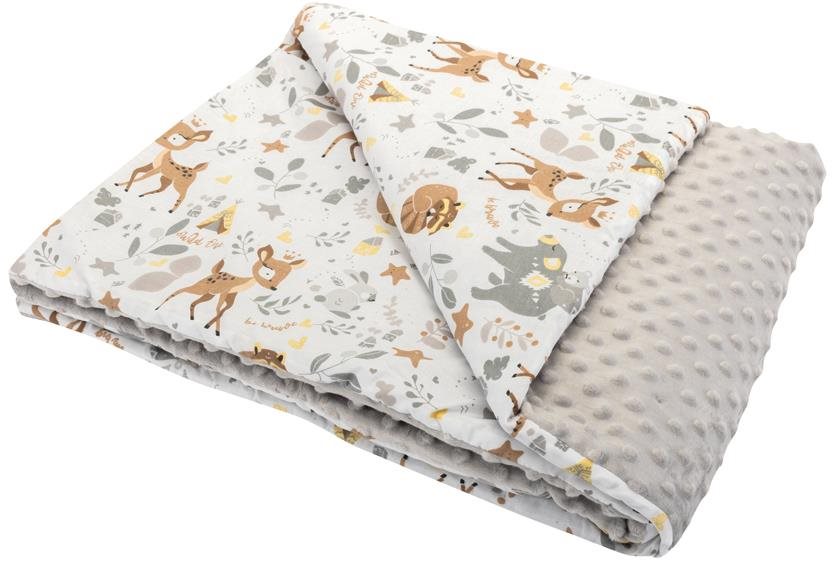 Bomimi Deka minky 100 × 75 cm lesné zvieratká béžová