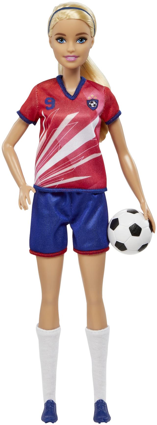 Barbie Futbalová bábika – Barbie v červenom drese
