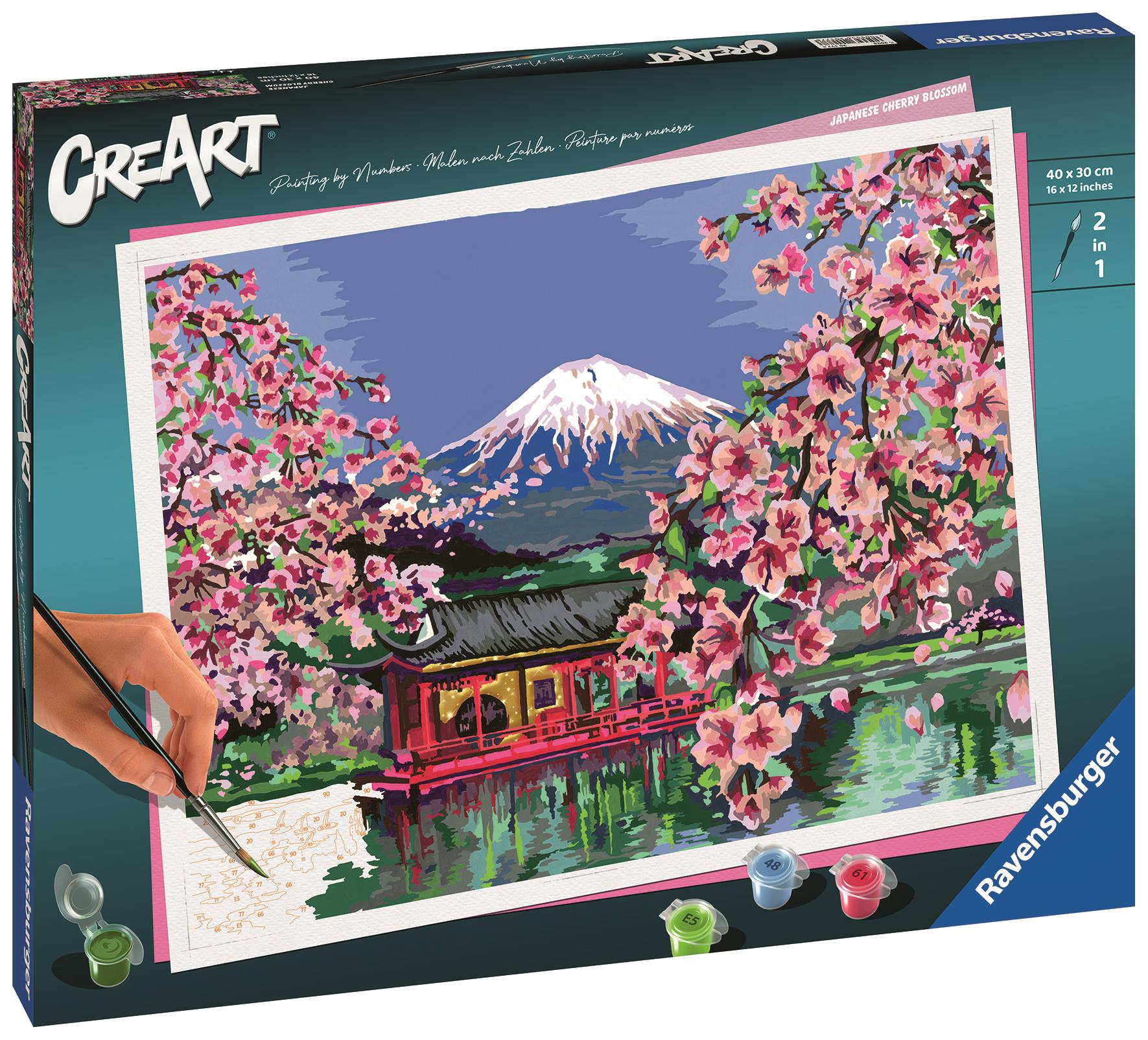 Ravensburger 201778 CreArt Japonské čerešňové kvety