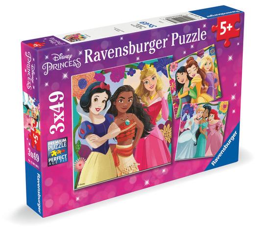 Ravensburger 120010685 Disney: Princezné z rozprávok 3 × 49 dielikov