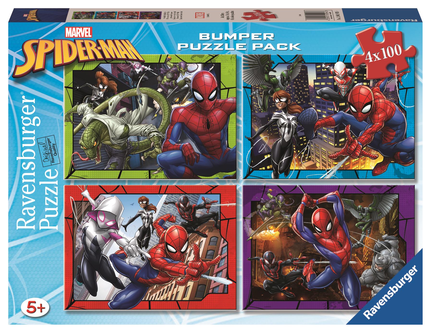 Ravensburger 120010760 Marvel: Spider-Man 4× 100 dielikov