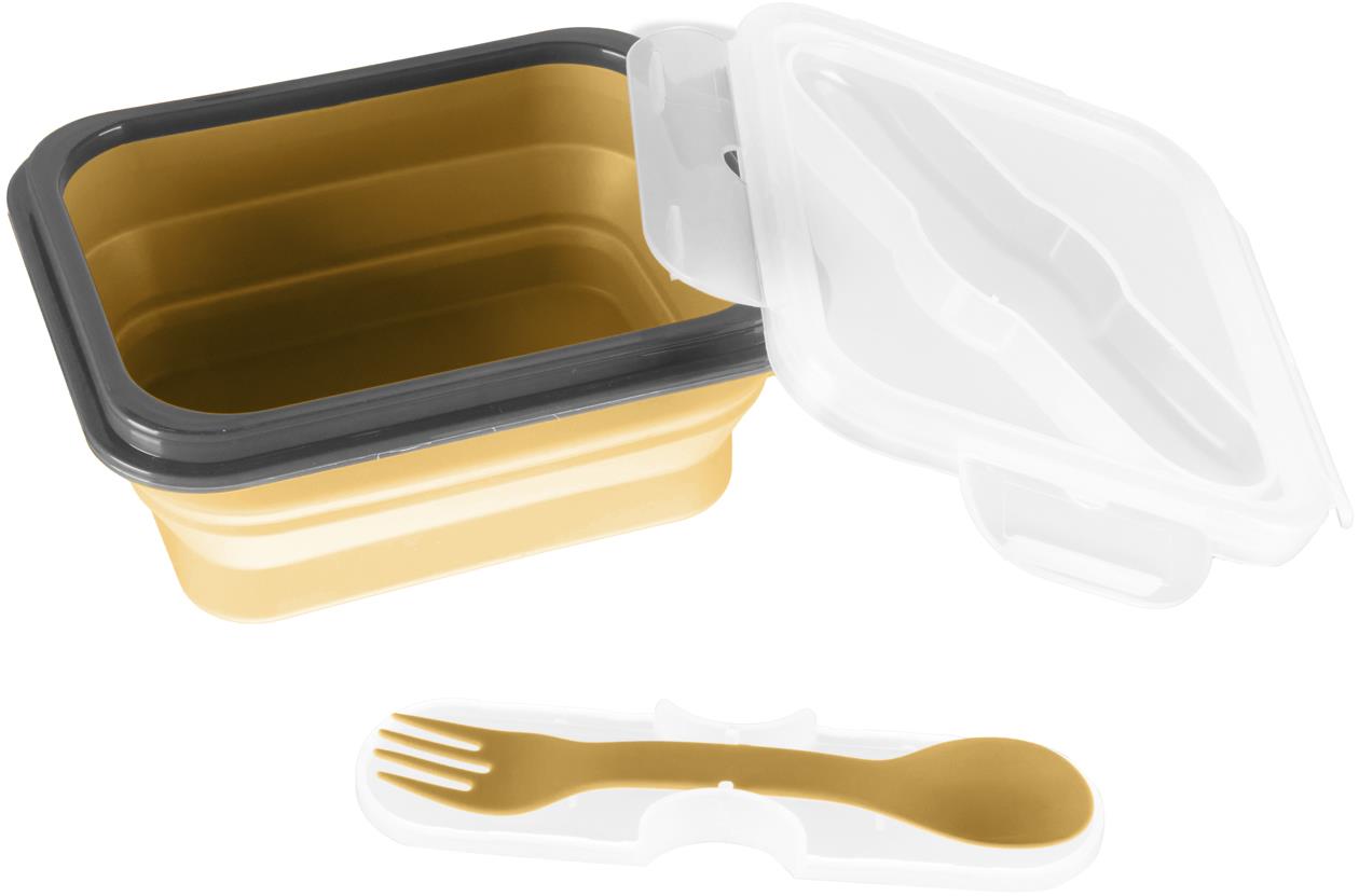 Zopa Desiatový box s príborom malý Mustard Yellow