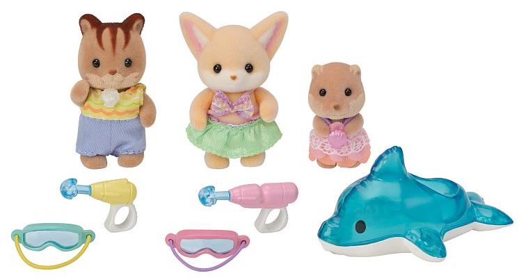 Sylvanian Families Zábava pri bazéne Baby Trio