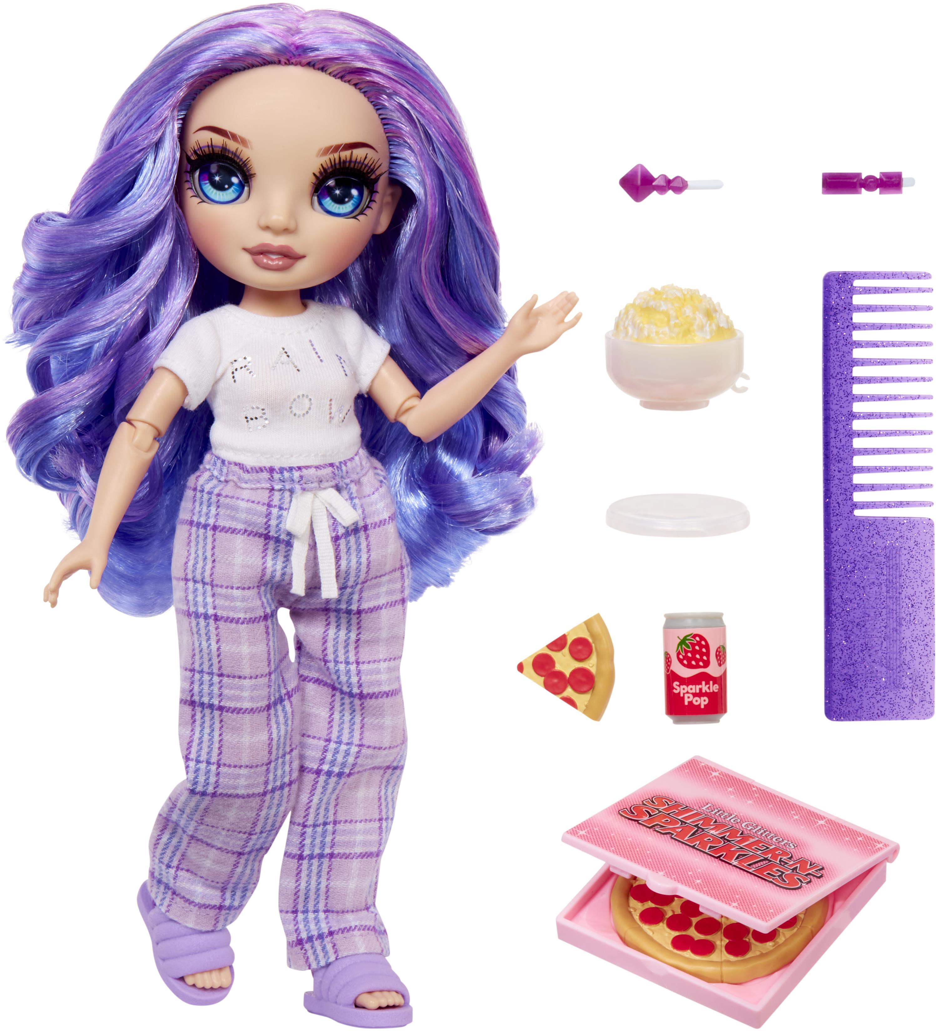 Rainbow High Junior Fashion bábika v pyžame – Violet Willow