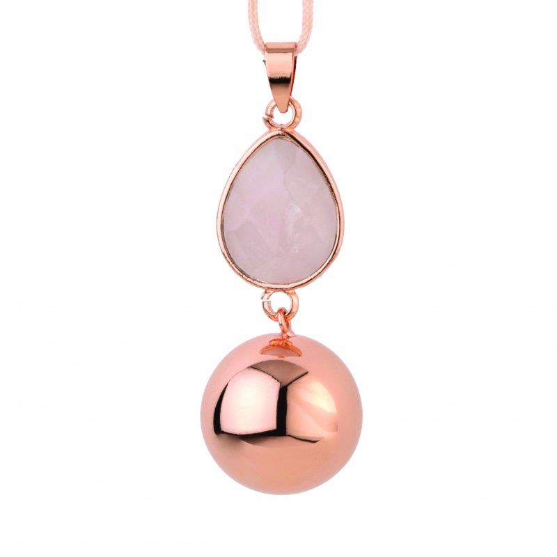 Bola Fantasy Rose gold faceted pink drop