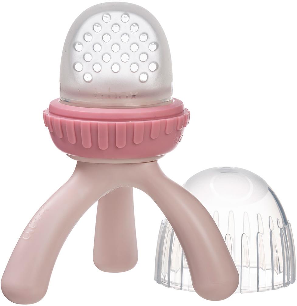 b.box Cumeľ na kŕmenie a hryzadlo svetloružový