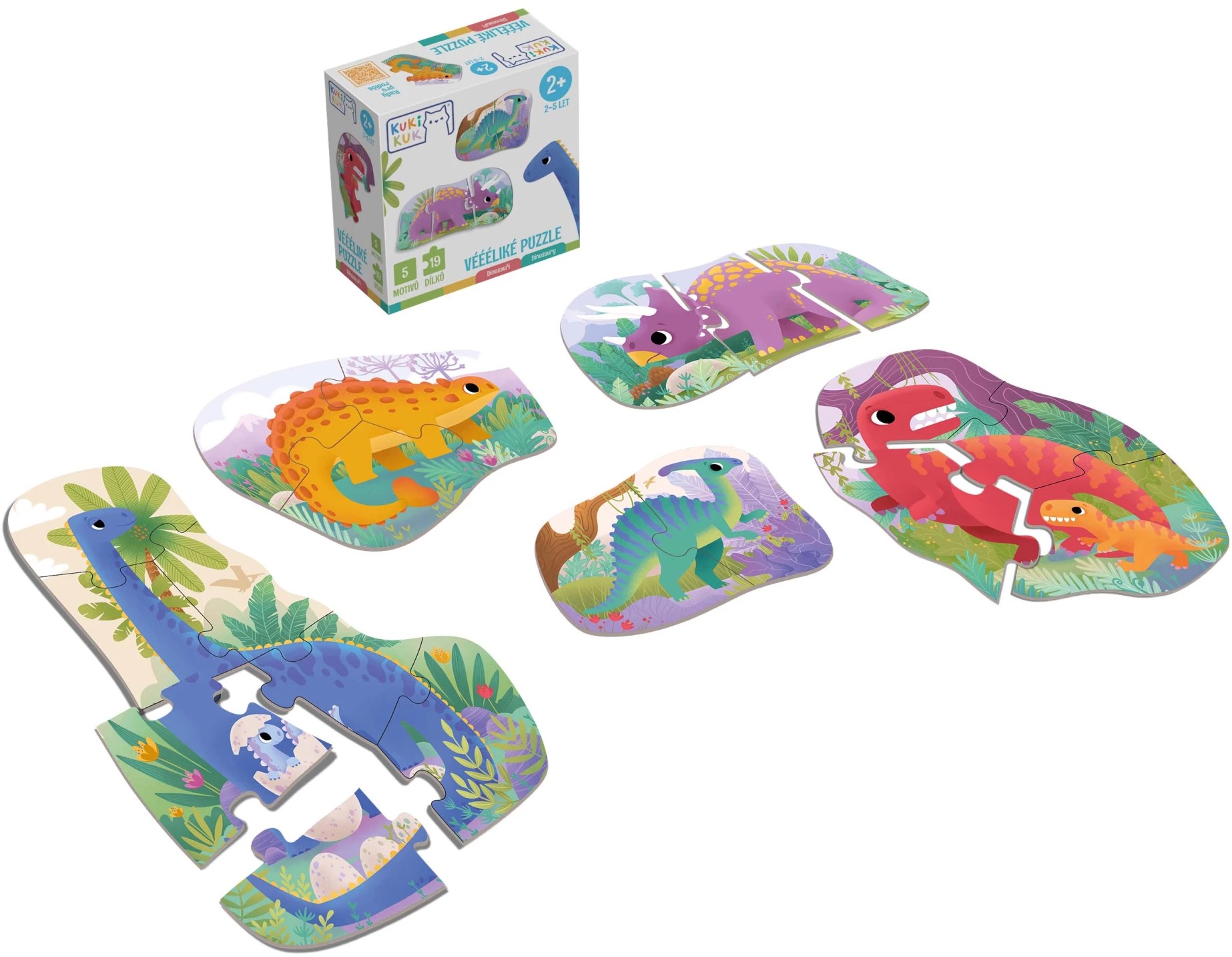 KukiKuk Véééľké puzzle Dinosaury