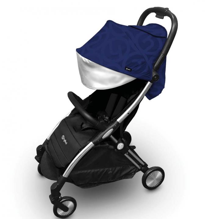 BabyStyle Hybrid Ezyfold Chrom Silver rám a búda Navy