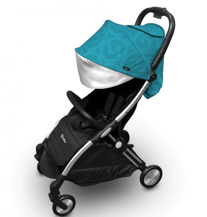 BabyStyle Hybrid Ezyfold Chrom Silver rám a búda Mint