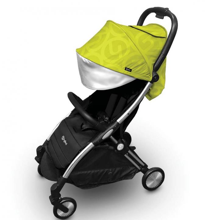 BabyStyle Hybrid Ezyfold Chrom Silver rám a búda Wasabi