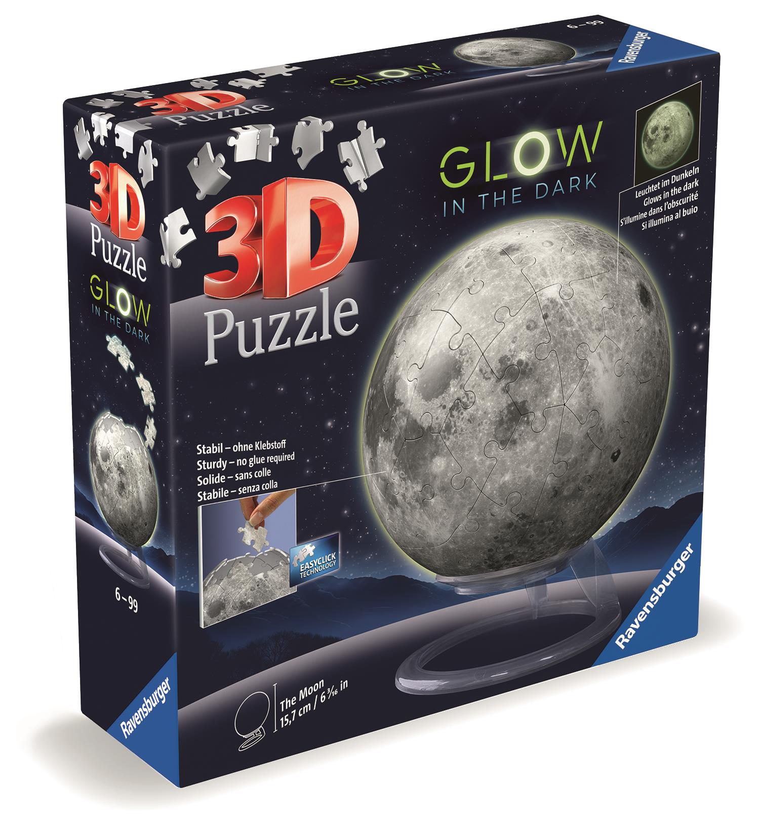 Ravensburger 115860 Puzzle-Ball Mesiac svietiaci v tme