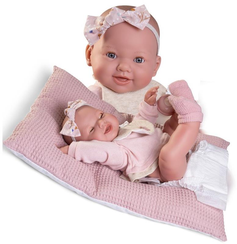 Antonio Juan 50414 Mia – žmurkajúce a cikajúce reálne pôsobiace bábätko s celovinylovým telom – 42 cm