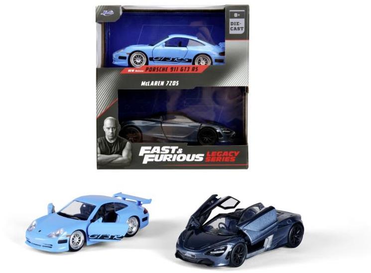 Jada Rýchlo a zbesilo Twin Pack Brianovo Porsche 996 GT3 RS a Shaw´s McLaren