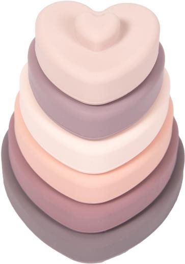 Bo Jungle Stohovacie hryzátko B-Silicone Hearts