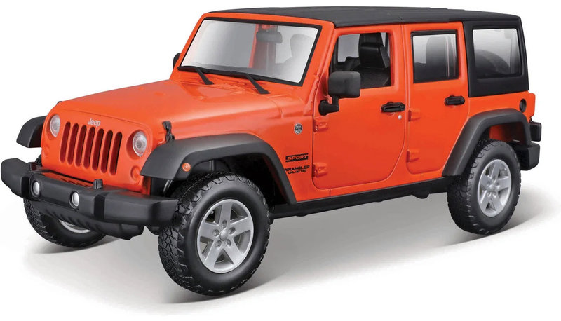 Maisto Jeep Wrangler Unlimited 1:24 2015 oranžová