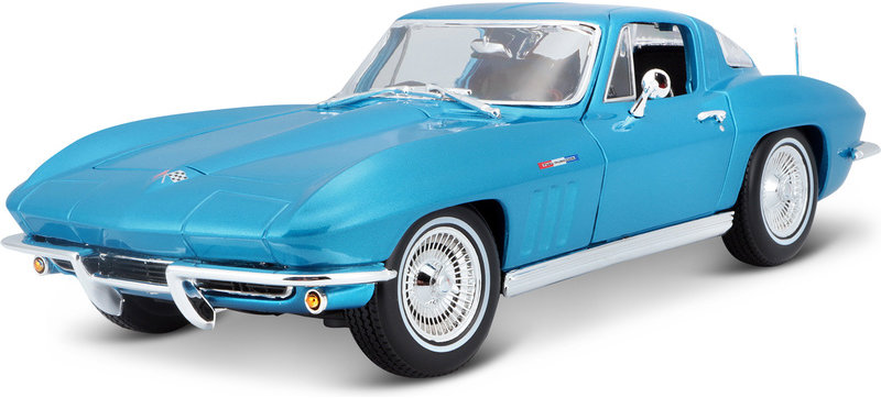 Maisto Chevrolet Corvette 1965 1:18 světle modrá metalíza
