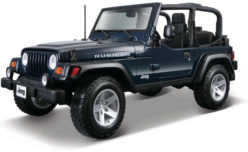 Maisto Jeep Wrangler Rubicon 1:18 modrá metalíza