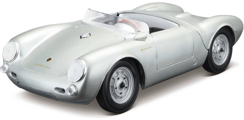 Maisto Porsche 550 A Spyder 1:18 strieborná