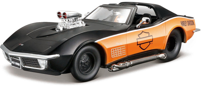 Maisto Harley-Davidson Custom - Chevrolet Corvette 1970 1:24