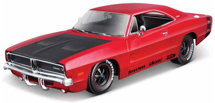 Maisto Dodge Charger R/T 1969 Classic Muscle 1:25 červená