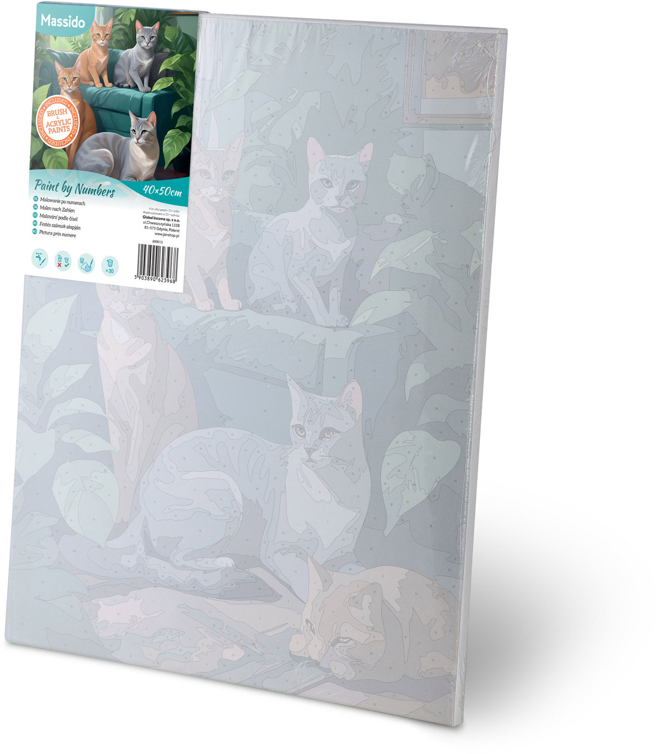 Massido Maľba podľa čísel 40 × 50 cm Cats