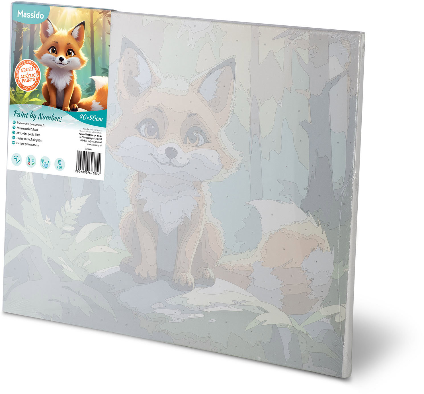 Massido Maľba podľa čísel 40 × 50 cm Fox
