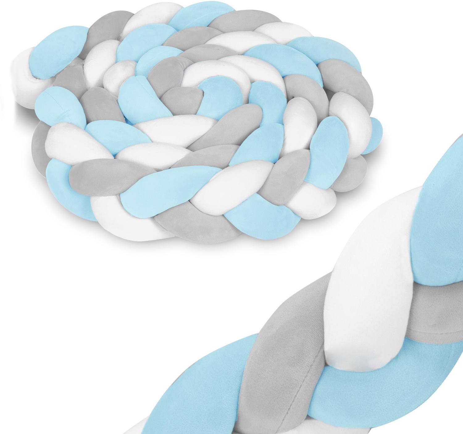 Ricokids nárazník do postieľky 3 m modro-sivý