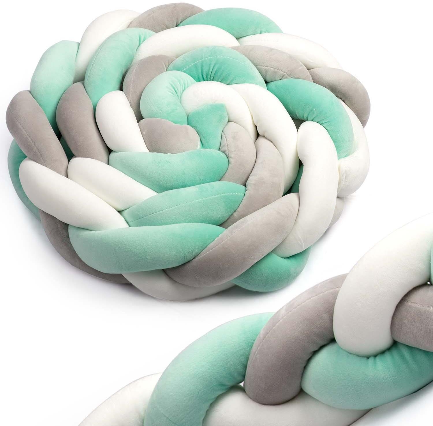 Ricokids Nárazník do postieľky 2 m mätovo-sivý