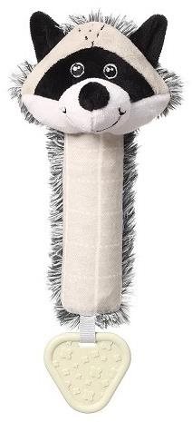 BabyOno Plyšová pískacia hračka Racoon Rocky Mýval, čierno-biely