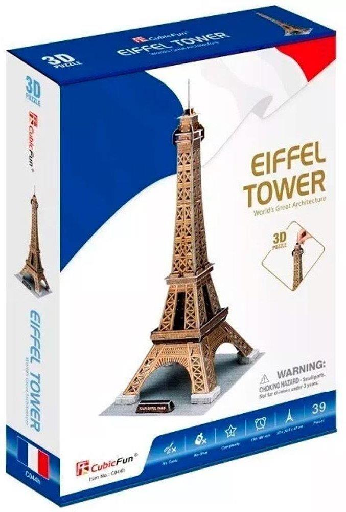 Cubicfun 3D puzzle Eiffelova veža zlatá 39 dielikov