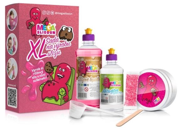 Megabublina Sada na výrobu slizu XL, ružová, Megaslizoun