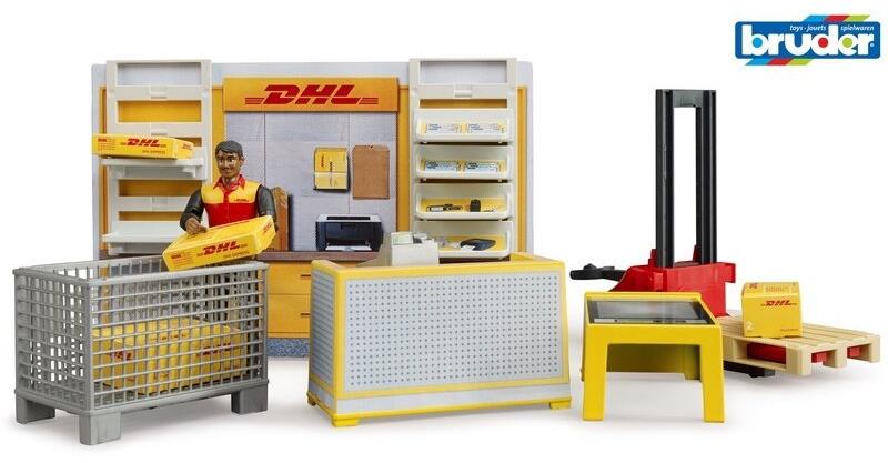 Bruder Bworld 62251 Pobočka prepravcu DHL s figúrkou